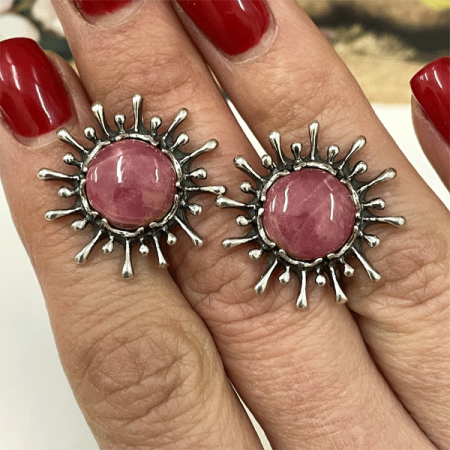 Серебряные серьги Ромашки 